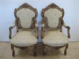 Pair, Antique Italian Chairs 